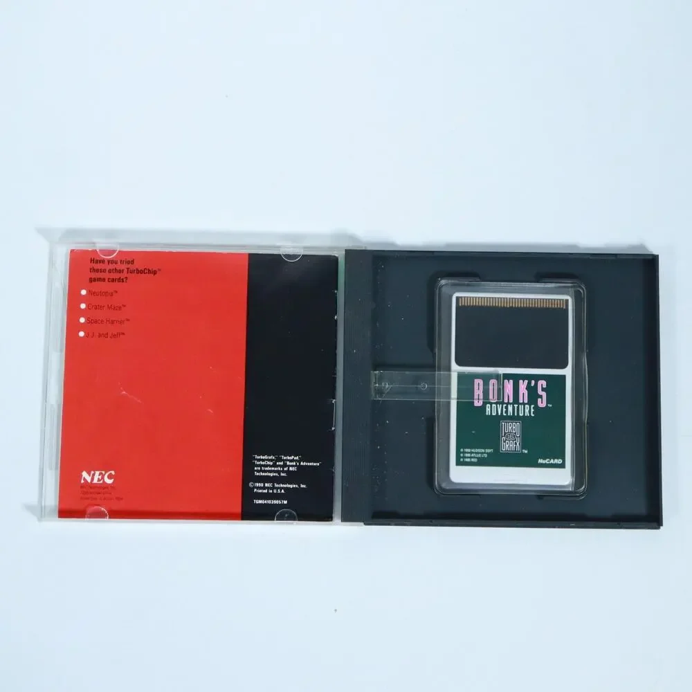Bonk's Adventure 1990 TurboGrafx 16 Case, Manual, HuCard